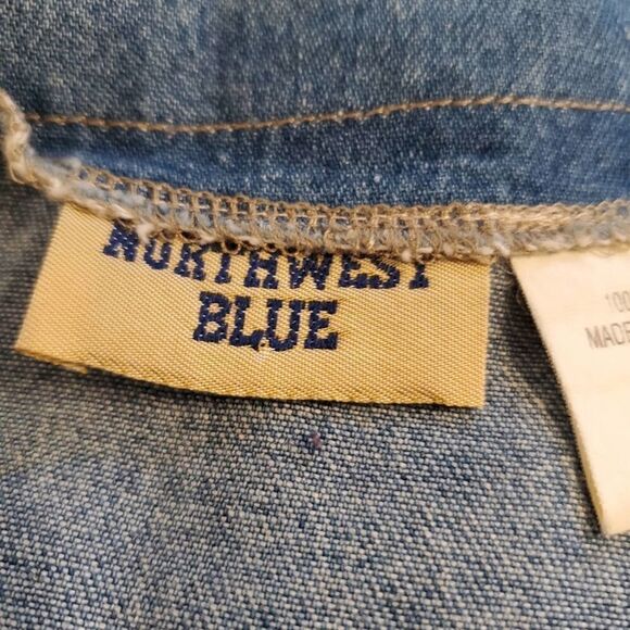 Northwest Blue Vintage Denim Dropwaist Mini Dress - Picture 5 of 6